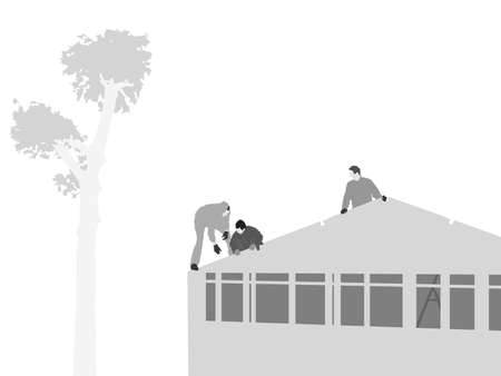 vector illustration of  house roofingのイラスト素材