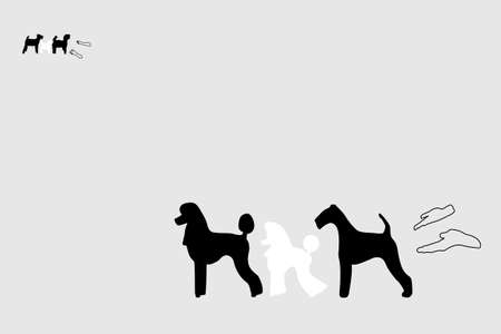 dog grooming concept ,vector illustrationのイラスト素材