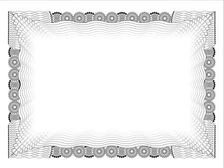 blank diploma template, vector illustrationのイラスト素材