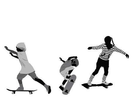 little skatersのイラスト素材