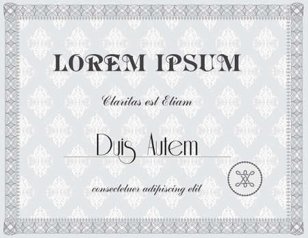 Award Certificate Template のイラスト素材