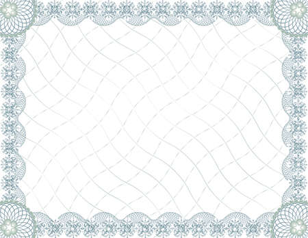 blank guilloche certificate templateのイラスト素材