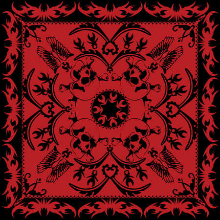 Skull and Crossbones Bandanaのイラスト素材