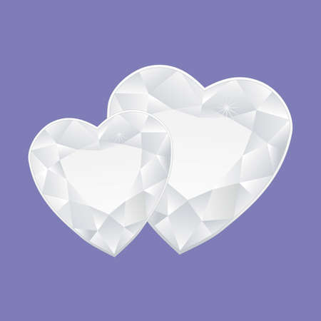 Two Diamond Heartsのイラスト素材