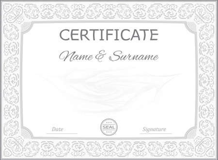 Certificate templateのイラスト素材