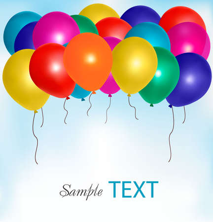 Balloons frame composition with space for your text. Vector illustration.のイラスト素材