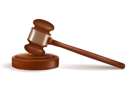 Judge gavel. Photo-realistic のイラスト素材