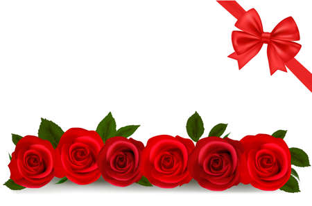 illustration. Background with red roses. のイラスト素材