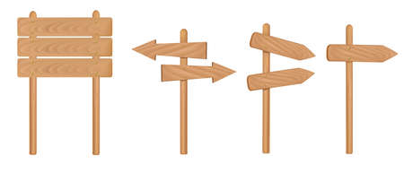 Set of wooden signs.のイラスト素材