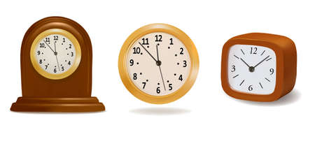 Set of clocks. Vector.のイラスト素材