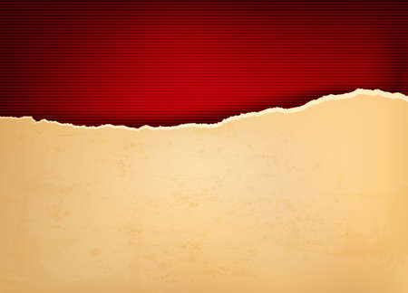 Vintage background with ripped old paper. Vectorのイラスト素材