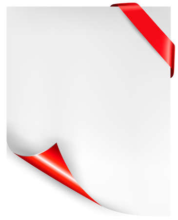 Holiday background with red ribbon. Vectorのイラスト素材