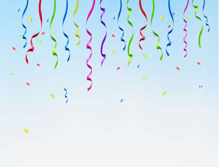 Holiday background with color ribbons. のイラスト素材