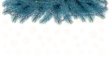 Christmas background with  branches of tree. Vector.のイラスト素材
