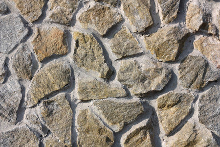 This picture shows the stone gray wall