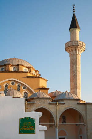 Crimea  Evpatoria, Juma-Jami Mosque  Jami Khan  Devlet Giray Khan founded in 1552のeditorial素材