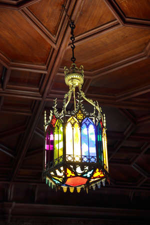 Antique chandelier in the Vorontsov Palace in the Crimea, close-upの写真素材