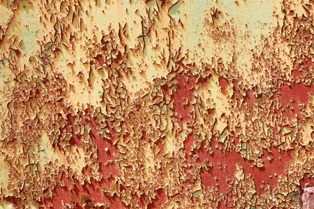 Rusted surface close-up, corrosion of metal