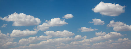 Blue sky with clouds, natural background