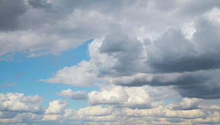 Overcast sky with clouds, natural background