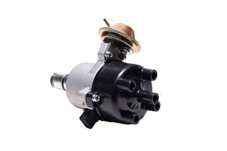 Ignition system distributor isolated on a white backgroundの写真素材