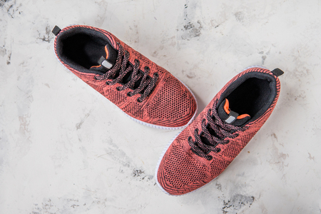 Sneakers for woman. Footwear for fitness and sport.の写真素材