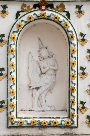 Wat Arun Ratchawararam Temple in spring, Bangkok, Thailandの写真素材