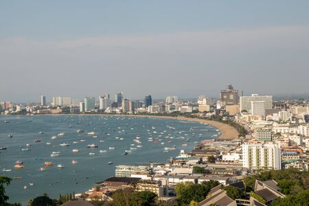 Top view of Pattaya city. Panoramic view of Pattaya, Thailandの写真素材