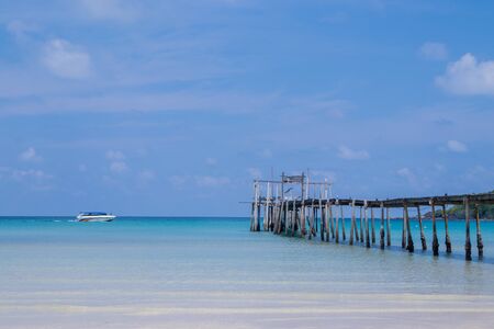 Beautiful amazing beach Bang-Bao Bay in  Ko Kut Island, Thailandの写真素材