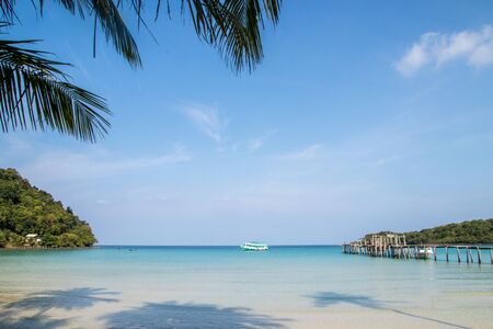 Paradise sea and beach Bang-Bao Bay in Koh kut Island, Thailandの写真素材