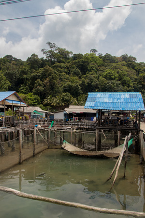Koh Kood, Thailand - April, 2019: fishing village Ban Ao Yai, Ko Kutのeditorial素材