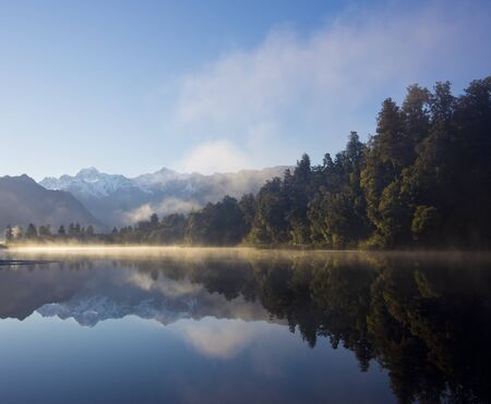 sunrise at Lake Mathesonの写真素材