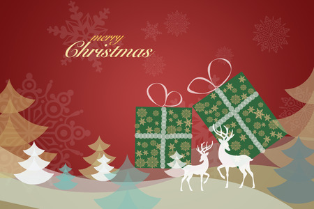 illustration of Merry Christmas backgroundの写真素材