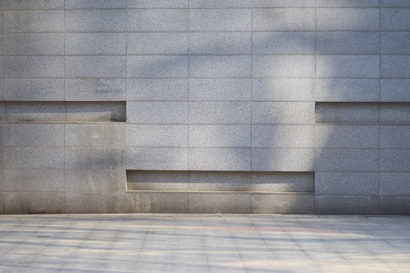 granite wall and paved floorの写真素材