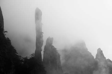 Mountains and mistの写真素材