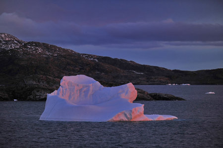 Drifting icebergs. Global warming. Climate change. Antarctica, Arctic. Greenland