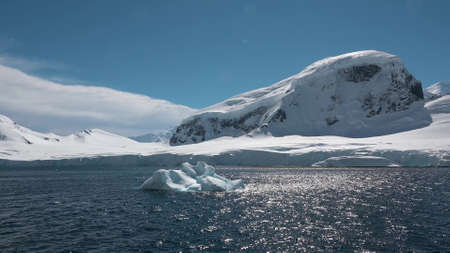 Icebergs in the Arctic. The result of global warming and climate change on our planet.の写真素材