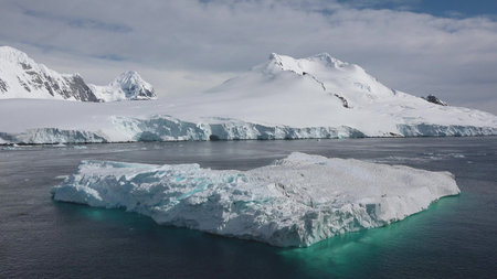 Icebergs in the Arctic. The result of global warming and climate change on our planet.の写真素材