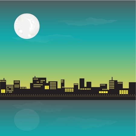 City landscape illustrationのイラスト素材