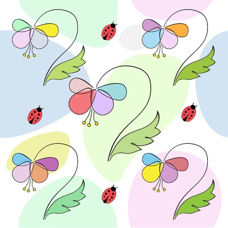 Seamless floral pattern のイラスト素材