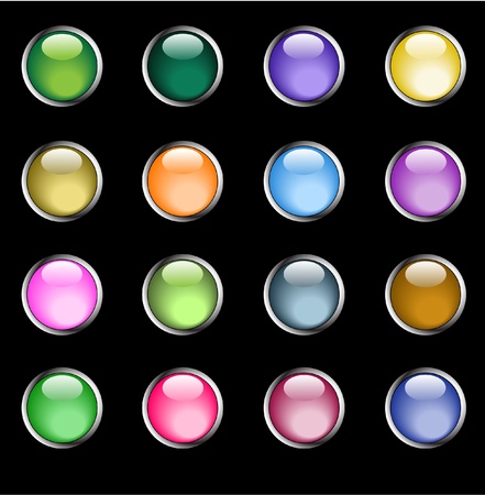 Glossy buttons Set for Web Applicationsのイラスト素材
