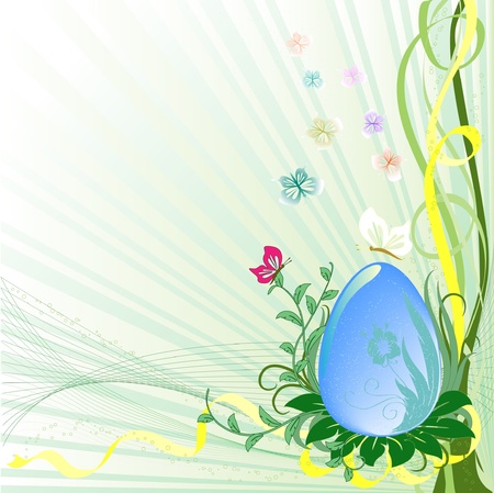Easter background with egg のイラスト素材