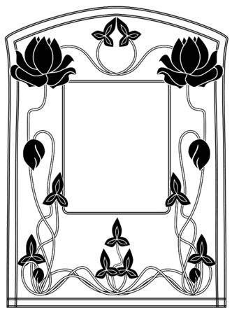 Frame style Modern black-and-whiteのイラスト素材