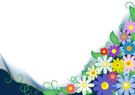 Background floral wiht copy-space for textのイラスト素材