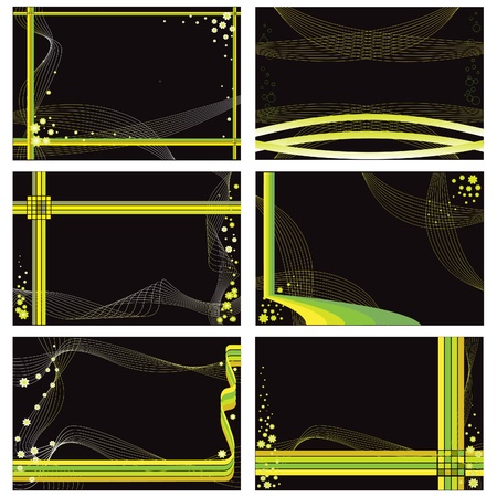 Set of six visit cards templatesのイラスト素材