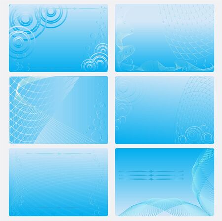 Set of six visit cards templatesのイラスト素材