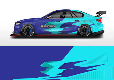 Car Wrap Design Vector , Decal For Vehicleのイラスト素材