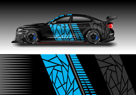 Car Wrap Design Vector , Decal For Vehicleのイラスト素材
