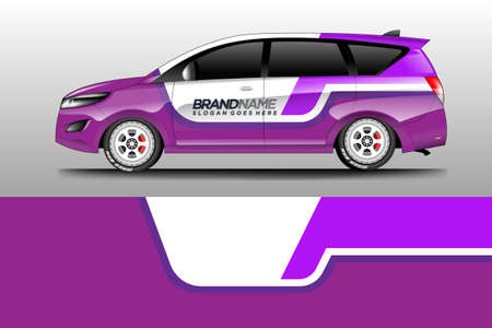 Car wrap decal design concept. Abstract grunge background for wrap vehicles, race cars, cargo van .のイラスト素材