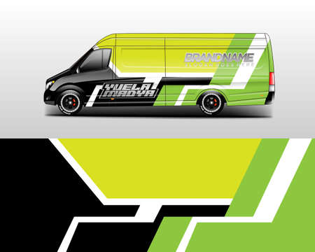 Car wrap decal design concept. Abstract grunge background for wrap vehicles, race cars, cargo van .のイラスト素材